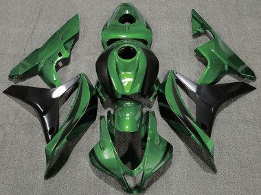 Billigste Honda CBR600RR Motorrad Verkleidung 2007-2008 - Grun Glanzendes Schwarz OEM Stil