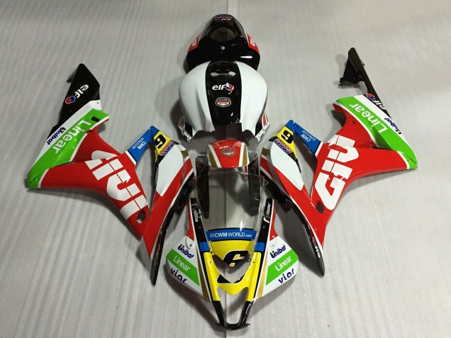 Billigste Honda CBR600RR Motorrad Verkleidung 2007-2008 - Weiss Rot Grun Gelb Glanzendes Schwarz Givi 6
