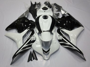 Billigste Honda CBR600RR Motorrad Verkleidung 2009-2012 - Weiss Glanzendes Schwarz