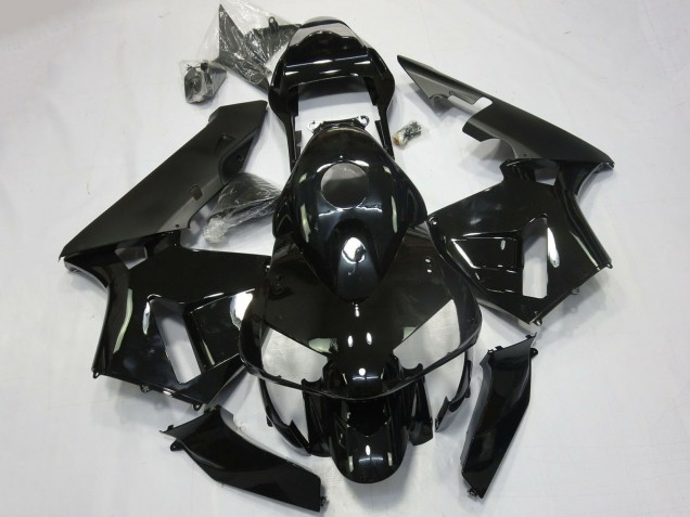 Billigste Honda CBR600RR Motorrad Verkleidung 2003-2004 - Glanzendes Schwarz Matt Schwarz
