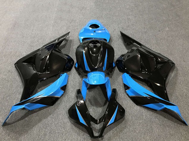 Billigste Honda CBR600RR Motorrad Verkleidung 2009-2012 - Sky Blau Glanzendes Schwarz