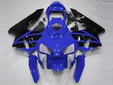 Billigste Honda CBR600RR Motorrad Verkleidung 2003-2004 - Blau Glanzendes Schwarz Streifen