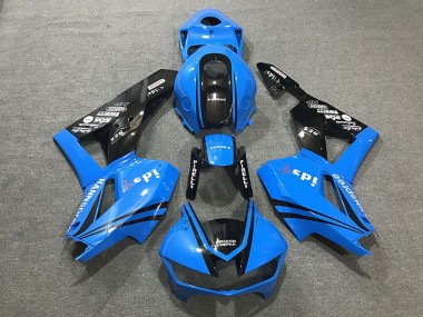 Billigste Honda CBR600RR Motorrad Verkleidung 2013-2023 - Blau Glanzendes Schwarz