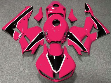 Billigste Honda CBR600RR Motorrad Verkleidung 2013-2023 - Rosa Weiss Glanzendes Schwarz