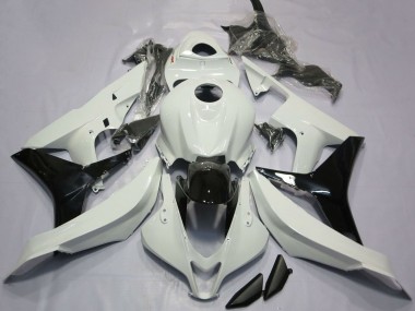 Billigste Honda CBR600RR Motorrad Verkleidung 2007-2008 - Weiss Glanzendes Schwarz