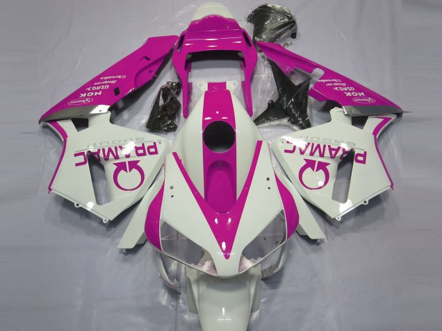 Billigste Honda CBR600RR Motorrad Verkleidung 2003-2004 - Weiss Rosa Pramac