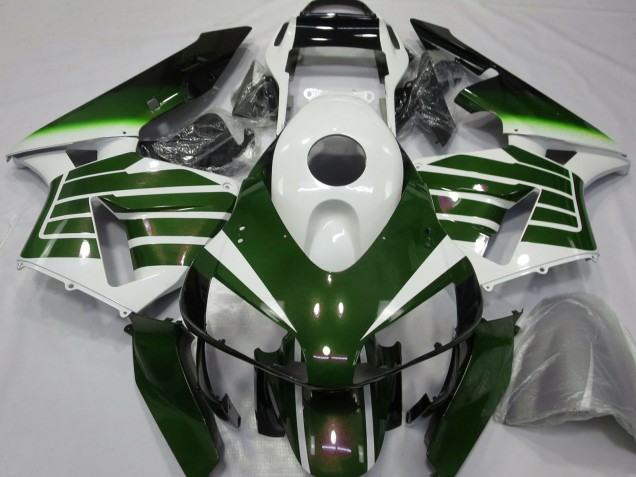 Billigste Honda CBR600RR Motorrad Verkleidung 2003-2004 - Weiss Grun Fade
