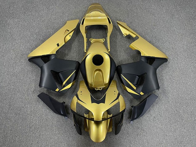 Billigste Honda CBR600RR Motorrad Verkleidung 2003-2004 - Gold Matt Schwarz