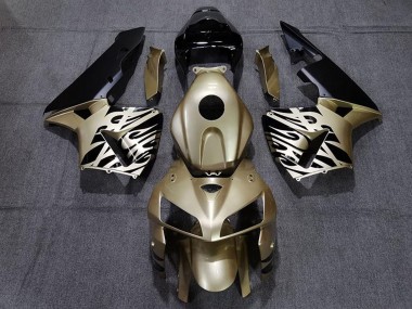 Billigste Honda CBR600RR Motorrad Verkleidung 2005-2006 - Gold Schwarz Weiss