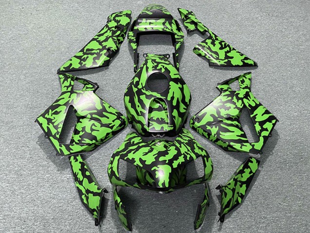 Billigste Honda CBR600RR Motorrad Verkleidung 2003-2004 - Grun Schwarz Camouflage