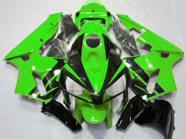Billigste Honda CBR600RR Motorrad Verkleidung 2005-2006 - Grun Glanzendes Schwarz Design
