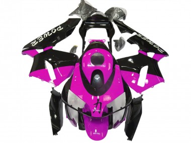Billigste Honda CBR600RR Motorrad Verkleidung 2003-2004 - Rosa Glanzendes Schwarz Power