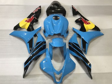 Billigste Honda CBR600RR Motorrad Verkleidung 2007-2008 - Hellblau Gelb Glanzendes Schwarz Red Bull