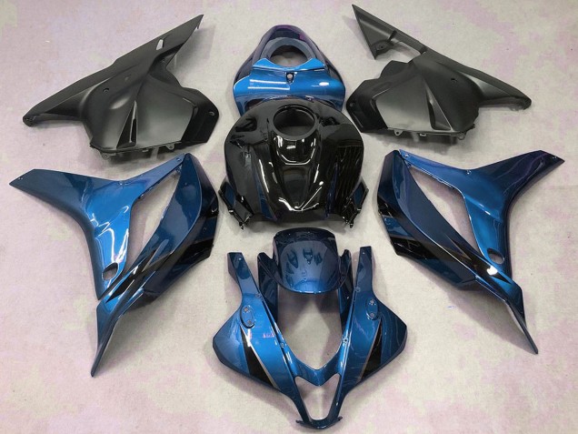 Billigste Honda CBR600RR Motorrad Verkleidung 2009-2012 - Blau Glanzendes Schwarz Matt Schwarz
