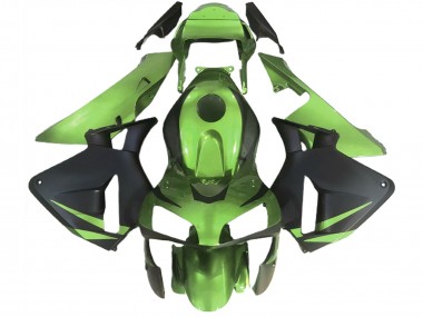 Billigste Honda CBR600RR Motorrad Verkleidung 2003-2004 - Lizard Grun Matt Schwarz
