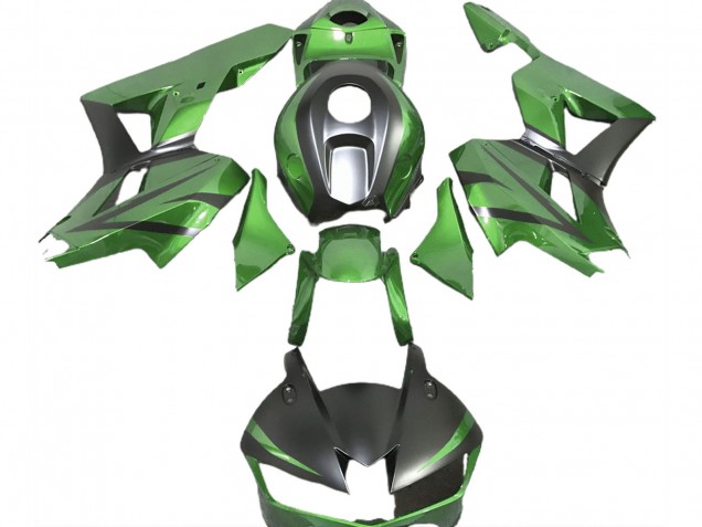 Billigste Honda CBR600RR Motorrad Verkleidung 2013-2023 - Lizard Grun Matt Schwarz