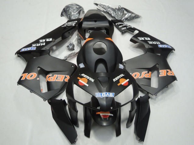 Billigste Honda CBR600RR Motorrad Verkleidung 2003-2004 - Matt Schwarz Orange Repsol