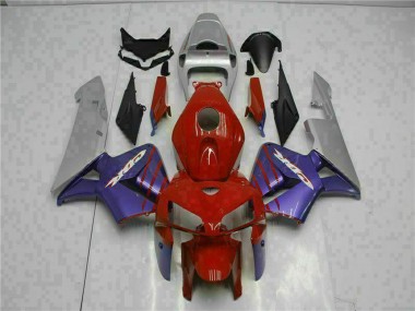Billigste Honda CBR600RR Motorrad Verkleidung 2005-2006 - Rot Lila Grau
