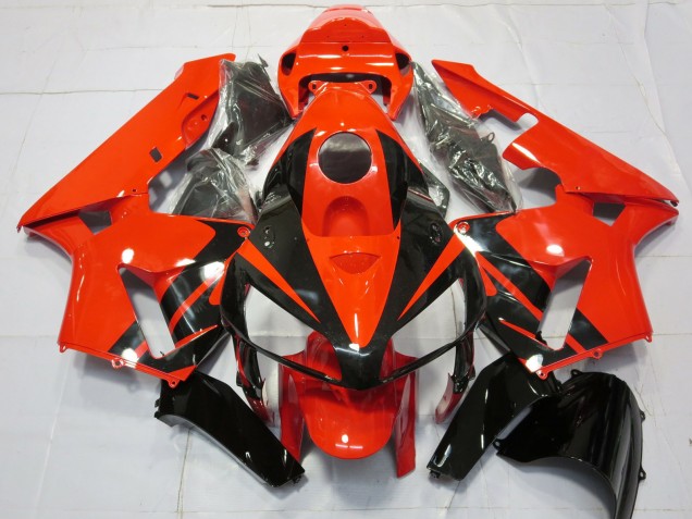 Billigste Honda CBR600RR Motorrad Verkleidung 2005-2006 - Rot Schwarz Streifen