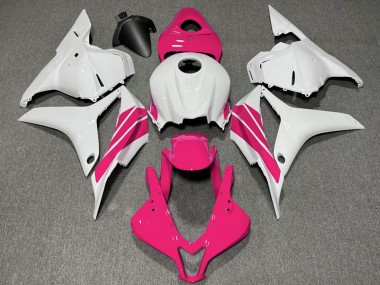 Billigste Honda CBR600RR Motorrad Verkleidung 2009-2012 - Weiss Rosa Streifen