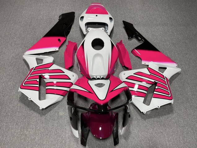 Billigste Honda CBR600RR Motorrad Verkleidung 2005-2006 - Weiss Rosa Flugel