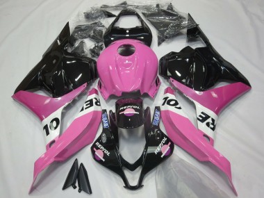 Billigste Honda CBR600RR Motorrad Verkleidung 2009-2012 - Rosa Weiss Glanzendes Schwarz Repsol