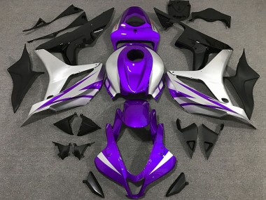 Billigste Honda CBR600RR Motorrad Verkleidung 2007-2008 - Silber Lila Glanzendes Schwarz OEM Stil