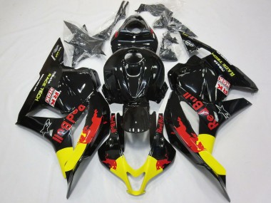Billigste Honda CBR600RR Motorrad Verkleidung 2009-2012 - Glanzendes Schwarz Gelb Red Bull