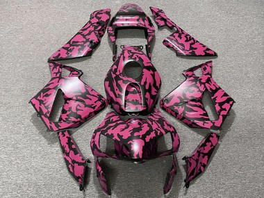 Billigste Honda CBR600RR Motorrad Verkleidung 2003-2004 - Rot Schwarz Camouflage