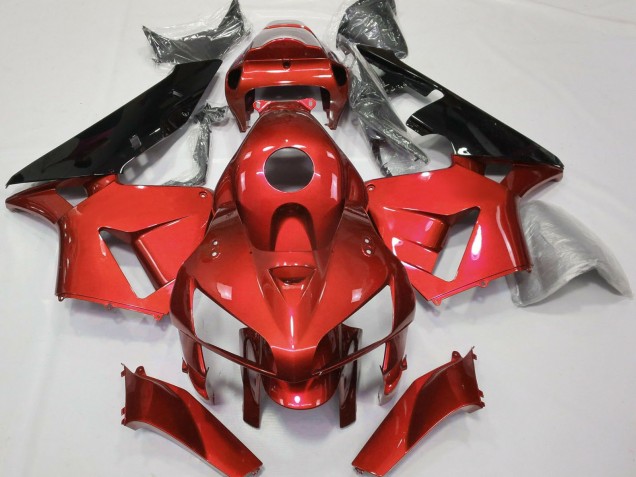 Billigste Honda CBR600RR Motorrad Verkleidung 2005-2006 - Rot Schwarz CBR Stil