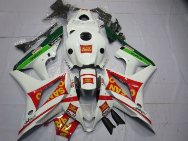 Billigste Honda CBR600RR Motorrad Verkleidung 2007-2008 - Weiss Rot Grun Gelb San Carlo