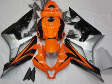 Billigste Honda CBR600RR Motorrad Verkleidung 2007-2008 - Silber Orange Glanzendes Schwarz OEM Stil
