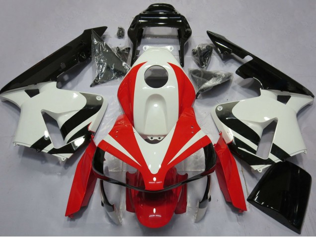 Billigste Honda CBR600RR Motorrad Verkleidung 2003-2004 - Weiss Rot Glanzendes Schwarz OEM Stil
