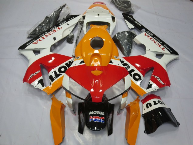 Billigste Honda CBR600RR Motorrad Verkleidung 2005-2006 - Weiss Repsol