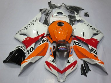 Billigste Honda CBR600RR Motorrad Verkleidung 2009-2012 - Orange Weiss Rot Glanzendes Schwarz Repsol