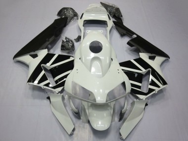 Billigste Honda CBR600RR Motorrad Verkleidung 2003-2004 - Weiss Glanzendes Schwarz OEM Stil