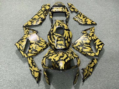 Billigste Honda CBR600RR Motorrad Verkleidung 2003-2004 - Gelb Schwarz Camouflage