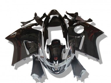 Billigste Honda CBR1100XX Blackbird Motorrad Verkleidung 1996-2007 - Glanzendes Schwarz Grau