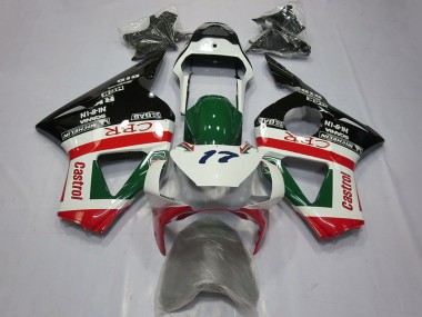 Billigste Honda CBR954RR Motorrad Verkleidung 2002-2003 - Weiss Rot Grun Glanzendes Schwarz CRR Castrol