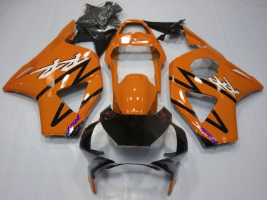 Billigste Honda CBR954RR Motorrad Verkleidung 2002-2003 - Dunkel Orange Glanzendes Schwarz
