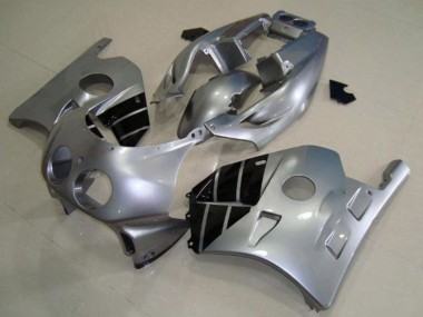 Billigste Honda CBR250RR Motorrad Verkleidung 1990-1998 - Silber Glanzendes Schwarz