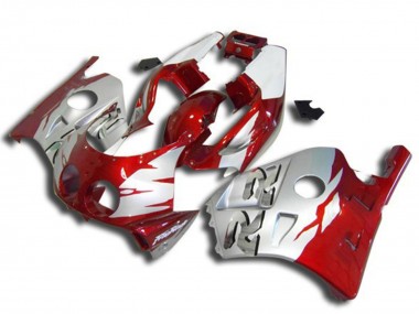 Billigste Honda CBR250RR Motorrad Verkleidung 1990-1998 - Silber Rot