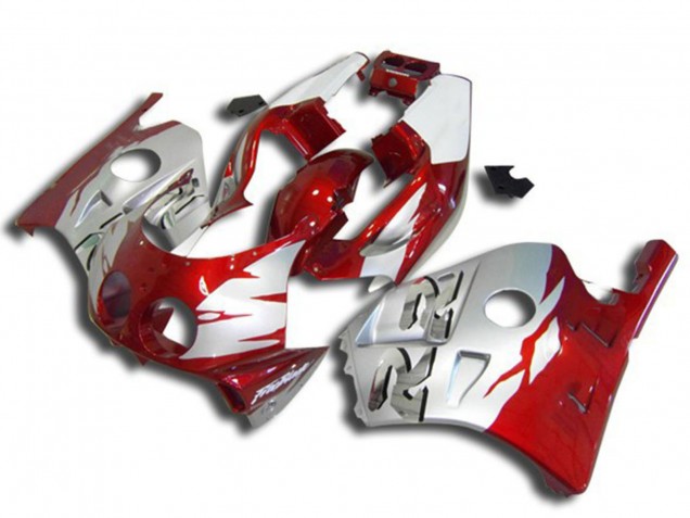 Billigste Honda CBR250RR Motorrad Verkleidung 1990-1998 - Silber Rot