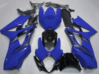 Billigste Suzuki GSXR 1000 Motorrad Verkleidung 2007-2008 - Blau Glanzendes Schwarz OEM Stil