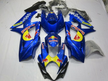 Billigste Suzuki GSXR 1000 Motorrad Verkleidung 2007-2008 - Blau Gelb Red Bull