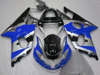 Billigste Suzuki GSXR 1000 Motorrad Verkleidung 2000-2002 - Blau Silber Schwarz OEM Stil