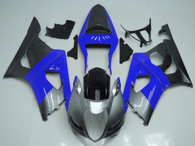 Billigste Suzuki GSXR 1000 Motorrad Verkleidung 2003-2004 - Blau Silber Schwarz