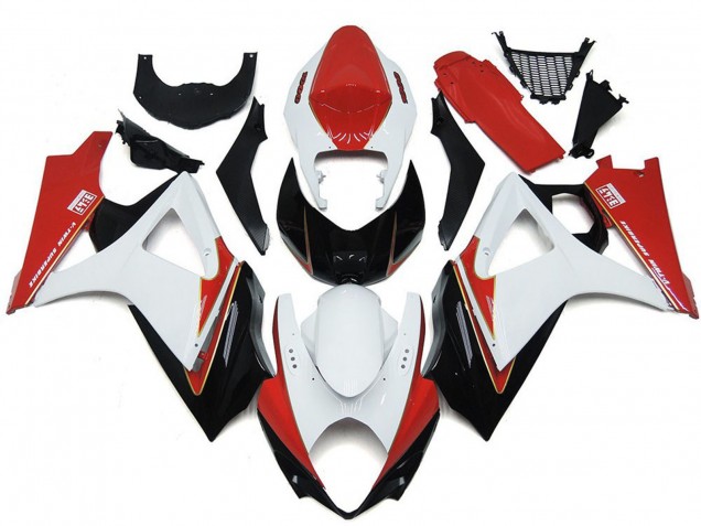 Billigste Suzuki GSXR 1000 Motorrad Verkleidung 2007-2008 - Weiss Rot Schwarz