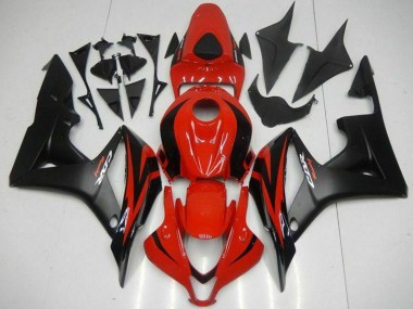 Billigste Honda CBR600RR Motorrad Verkleidung 2007-2008 - Rot Matt Schwarz mit Aufkleber