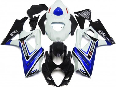 Billigste Suzuki GSXR 1000 Motorrad Verkleidung 2007-2008 - Weiss Blau Schwarz OEM Stil